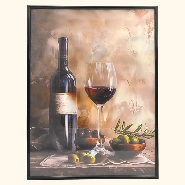 Elegáns vörös boros kép - ajándék kiegészítő - ajándékcsomag rendelés - ajándék házhozszállítás