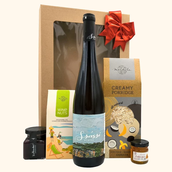 „Wine &amp;amp; Vitality - White„ bor ajándékcsomag rendelés - ajándék házhozszállítás