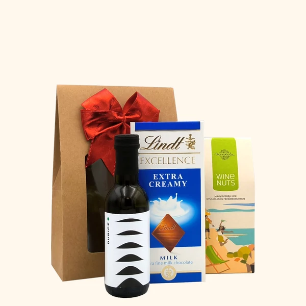 „Wine &amp;amp; Whisper - White„ bor ajándékcsomag rendelés - ajándék házhozszállítás