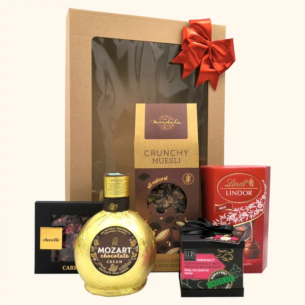 „ChocoLuxe Selection„ krémlikőr ajándékcsomag rendelés - ajándék házhozszállítás
