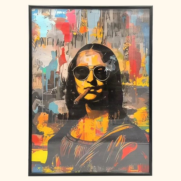 Szivarozó Mona Lisa kép - ajándék kiegészítő - ajándékcsomag rendelés - ajándék házhozszállítás