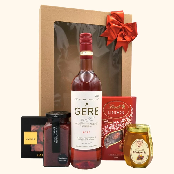 „Wine & Sweets - Rosé„ bor ajándékcsomag rendelés - ajándék házhozszállítás