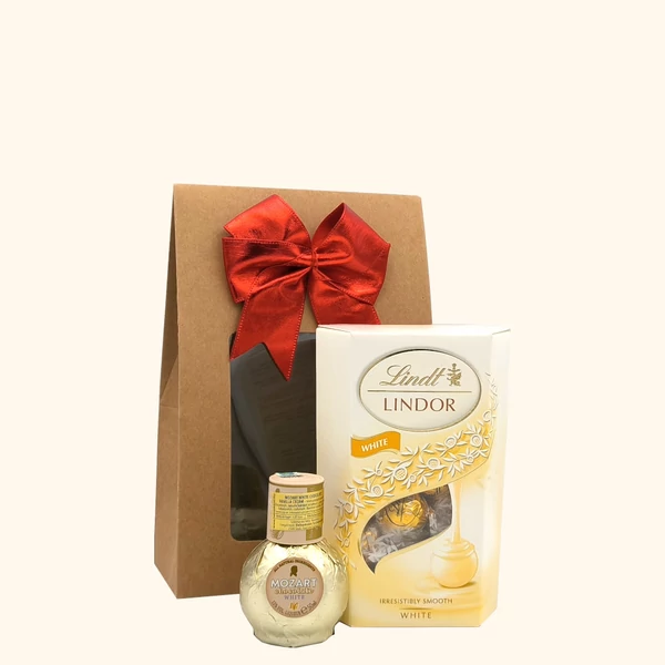 „ChocoBalls - White„ krémlikőr ajándékcsomag rendelés - ajándék házhozszállítás