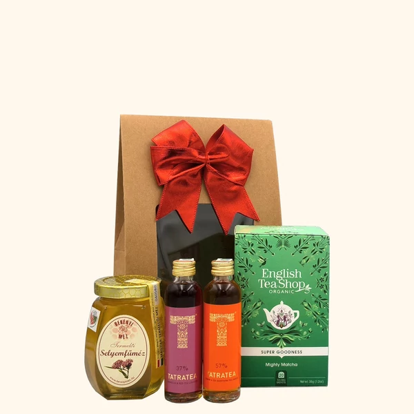 „Tea & Bee - Matcha„ tealikőr ajándékcsomag rendelés - ajándék házhozszállítás